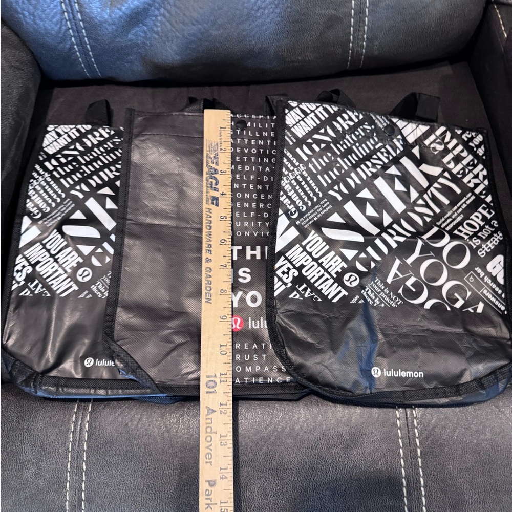 lululemon athletica Black and White Graphic Tote
